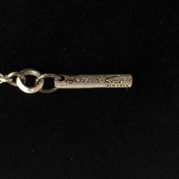 Kenneth Cole New York Signed Silver Tone Beaded Pendant Necklace -Seen on Dexter - Picture 6 of 7